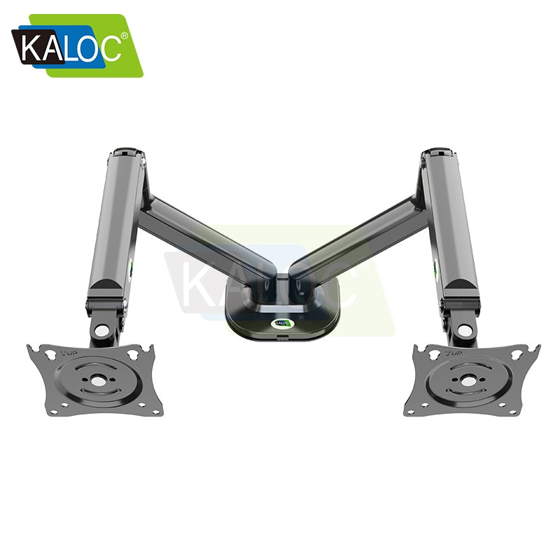 Kaloc, Ds200-2/B Dual Desk Monitor Arm, Adjustable Gas Spring & Support Max 30 Inch