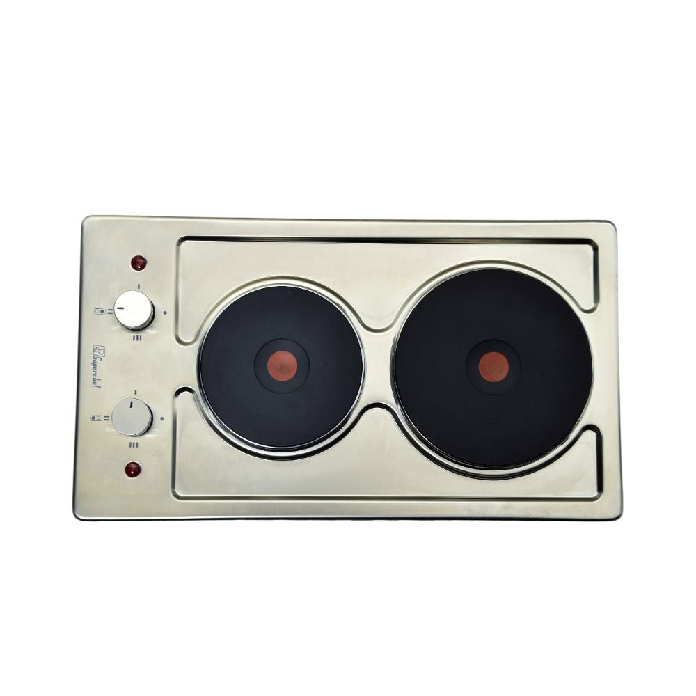 Super Chef, Hob Domino 30Cm 2Eletric Stainless Steel
