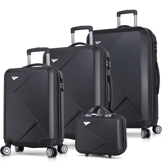 SuperSpace, Fully Lined and Expandable Travel suitcase Hard Cover 4 wheels Luggage 4 Piece Set, Available in Different Colors