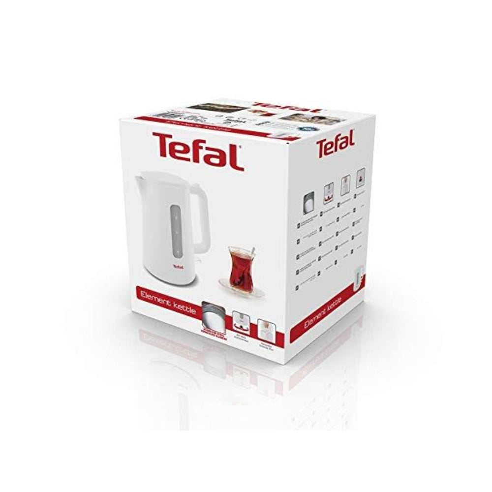 Tefal Element, Double Water Level Indicator - 2200W, 1.7L White - Plastic, TEF-KO200127