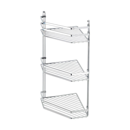 Tekno Tel, Bath Shelf Sheet Bar Three Tiers 5Mm / Chrome 20X20X50Cm / 5Mm Thickness