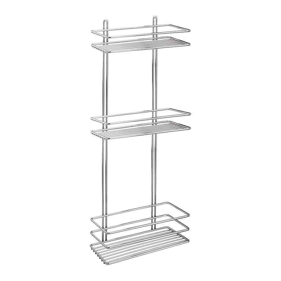Tekno Tel, Bath Shelf Sheet Bar 3 Tiers 5Mm / Chrome 62X25X11Cm / 5Mm Thickness