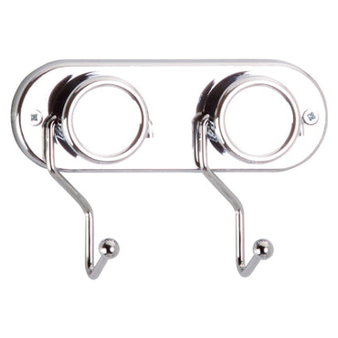 Tekno Tel, Towel Hanger With 2 Hooks / Chrome 10X15X3Cm
