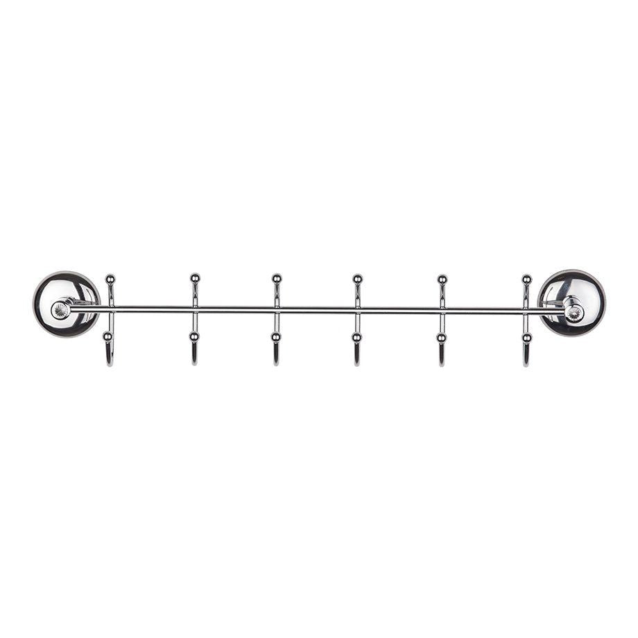Tekno Tel, Towel Hanger With 6 Hooks And Diamond Lid / Chrome 50X7X8 Gift Box
