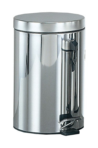 Pedal Rubbish Bin - Shiny Finish 5l 21 x 39 cm - Made in Taiwan