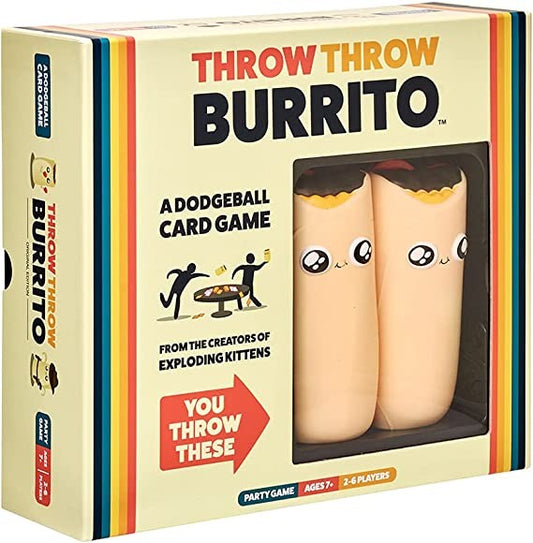 Throw Throw Burrito by Exploding Kittens - A Dodgeball Card Game - Family-Friendly Party Games - Card Games for Adults, Teens & Kids - 2-6 Players