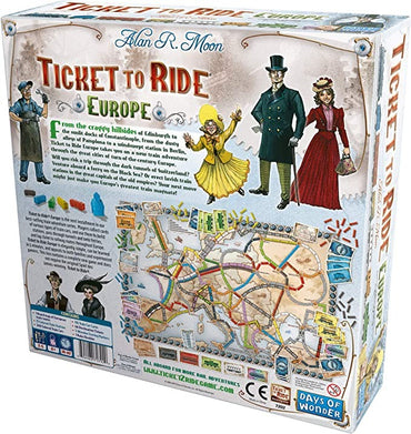 Ticket to Ride Europe Board Game | Board Game for Adults and Family | Train Game | Ages 8+ | For 2 to 5 players | Average Playtime 30-60 minutes | Made by Days of Wonder