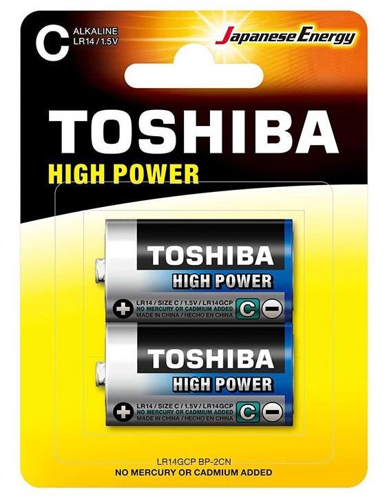 Toshiba, Size C 1.5V High Power Alkaline Batteries 2 Pack LR14