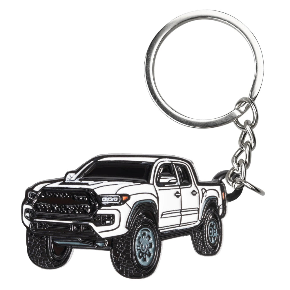 Metal Tacoma Keychain - Zinc Alloy Key Ring for Toyota Tacoma, Available in Different Colors