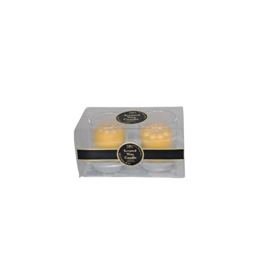 Missmolee, Mini Glass 2 Candle Scented Wax Candle, (Yellow), Tur-Sh2001Y