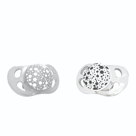 Twistshake, 2X Pacifier 0-6M Pastel Grey White, 78594
