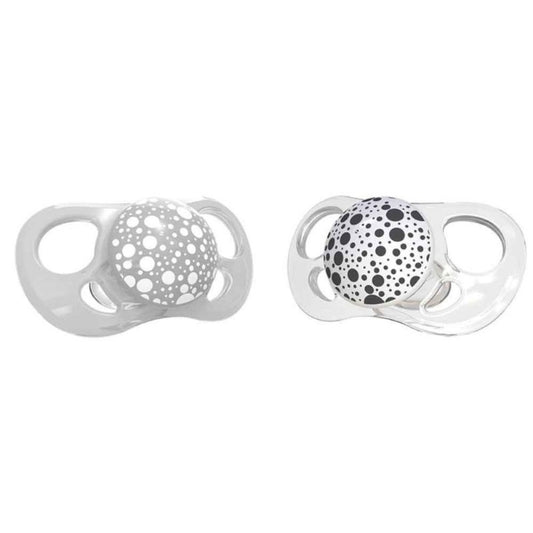 Twistshake, 2X Pacifier 6+M Pastel Grey White, 78595
