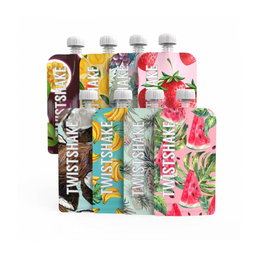 Twistshake, 8X Squeeze Bag 220Ml Fruit, 78619