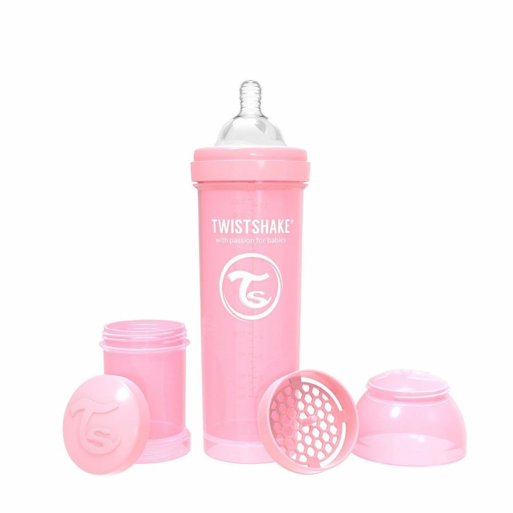 Twistshake, Anti-Colic Pastel Pink, Available in Different Sizes