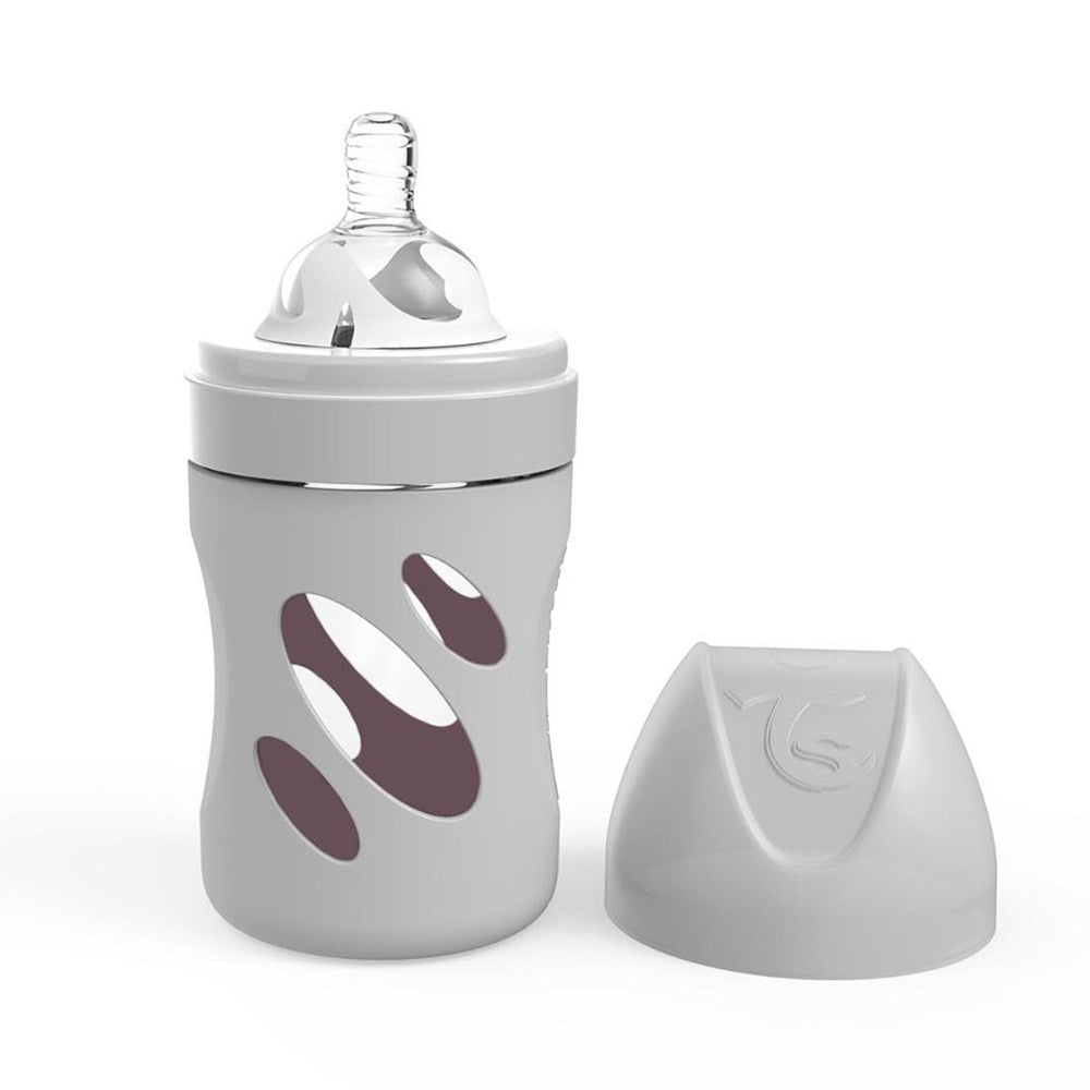 Twistshake, Anti-Colic Glass Bottle 180Ml Pastel Grey, 78678