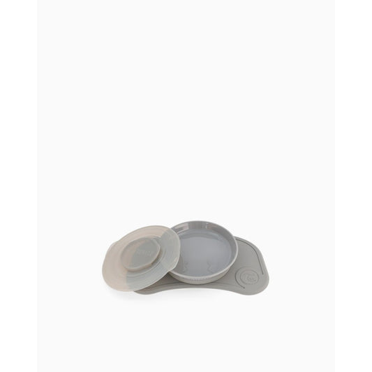 Twistshake, Click-Mat Mini + Plate Pastel Grey, 78442