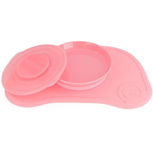 Twistshake, Click-Mat Mini + Plate Pastel Pink, 78439