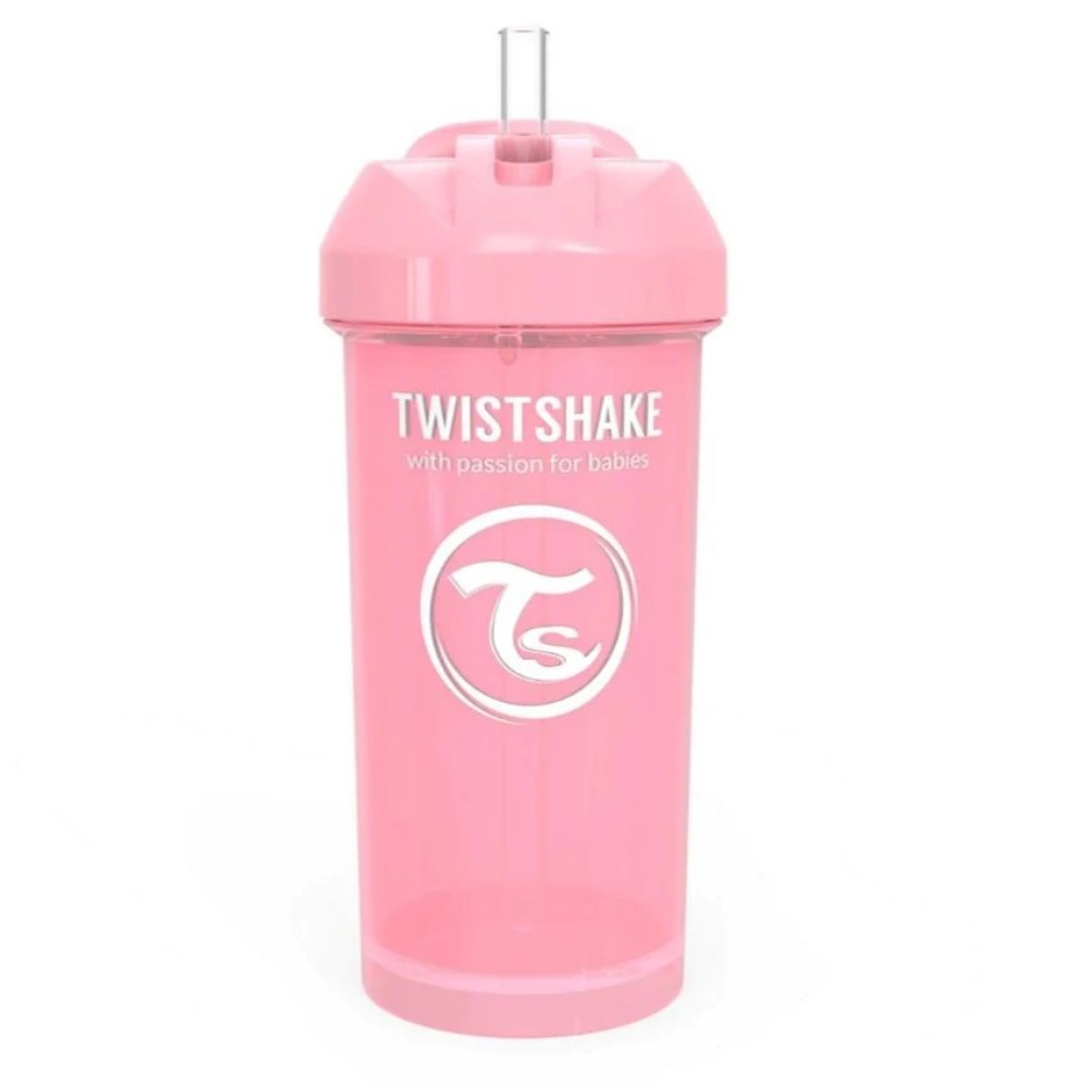 Twistshake, Straw Cup 360Ml 12+M Pastel Pink, 78588
