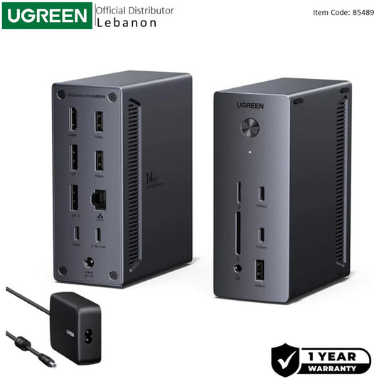 UGREEN Revodok Pro 14-in-1 Triple 4K Docking station, Includes 140W Power Supply - CM843 85489