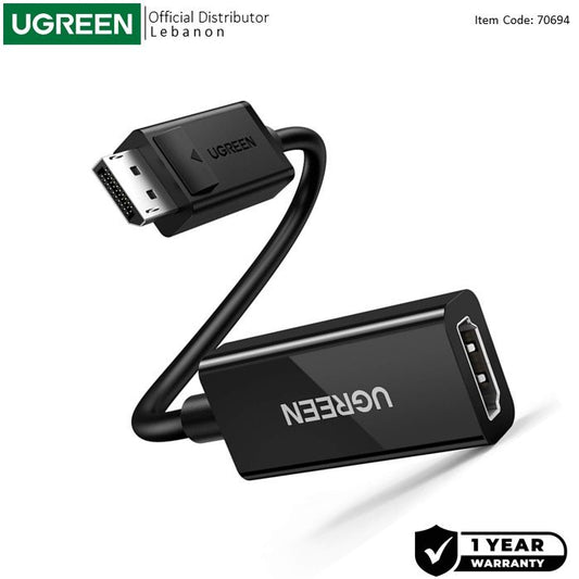 Ugreen, 4K Display Port Male To Hdmi Female Converter - Mm137 70694