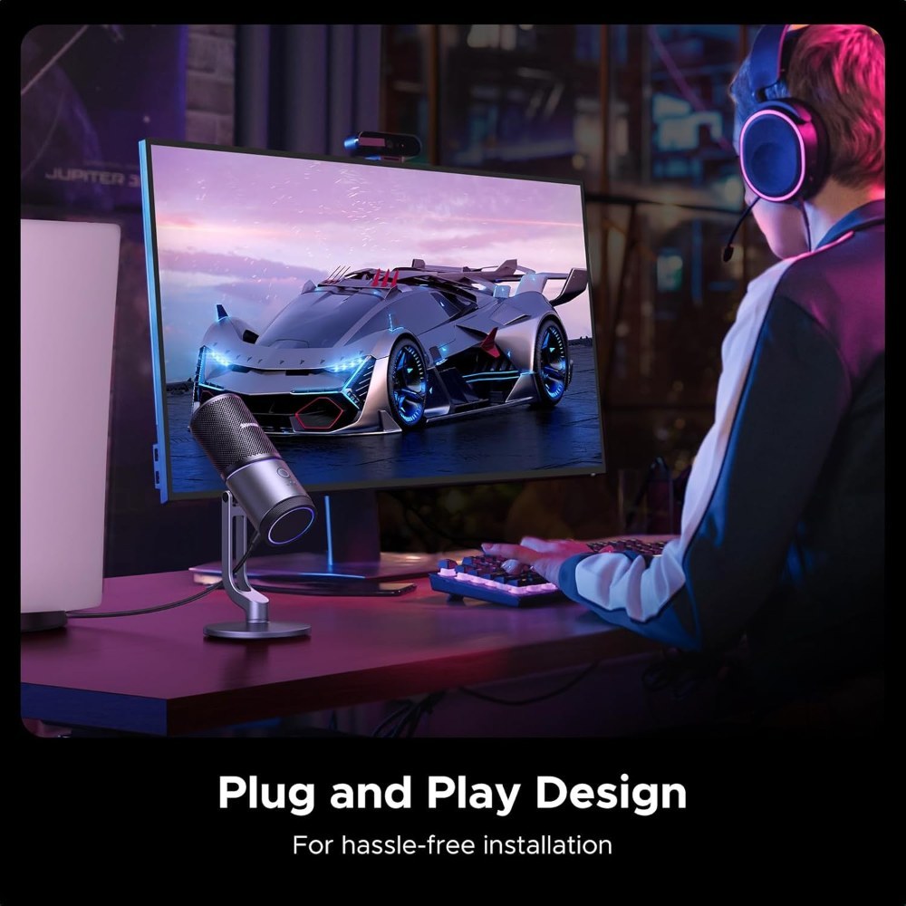 Ugreen, Usb Microphone For Pc With Rgb Lights For Streaming, Gaming, Podcasting, Recording, Laptop, Ps5 - Cm769 35629