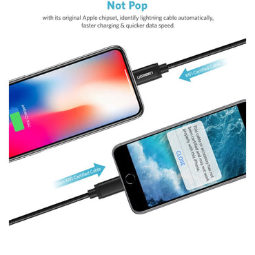 Ugreen, Usb-A To Lightning Braided Cable & Aluminum Body, Mfi Apple Certified, Fast Charging 1.5M, 2M - Us199 60162 60157 60158