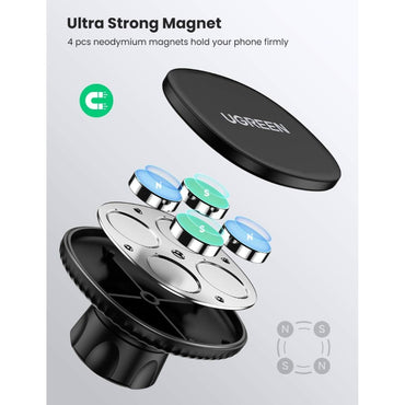 Ugreen, Strong Magnetic Car Phone Holder ? 360? Rotation, Strong Grip, Fits 4.7''?7.2'' Phones - Lp292 80785