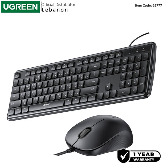 Ugreen, Quality You Can Feel ? Premium Silent Wired Keyboard & Mouse Combo - Mk331 65777