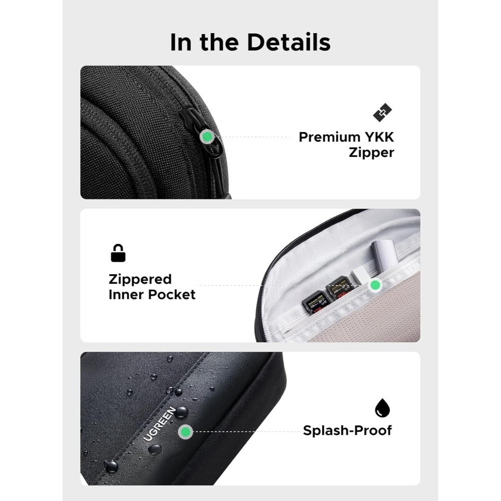 Ugreen, Premium Water-Resistant Electronics Travel Organizer Luxury Tech Edc Pouch - Lp930 65556