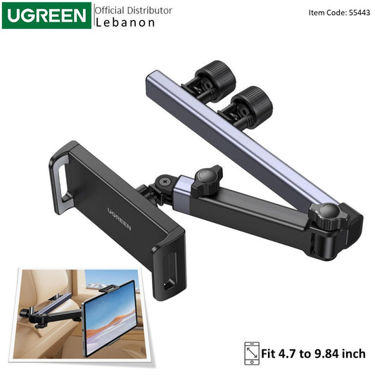 Ugreen, Headrest Car Tablet Mount With Extendable Arm & 360? Rotation ? Travel Essential For Kids - Lp904 55443