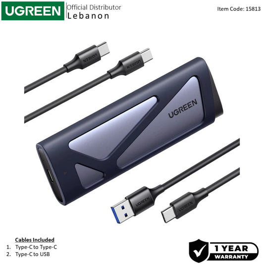 UGREEN M.2 NVMe SSD Enclosure ? 10Gbps USB-C 3.2 Gen 2, Aluminum Case, Up to 8TB - CM767 15813
