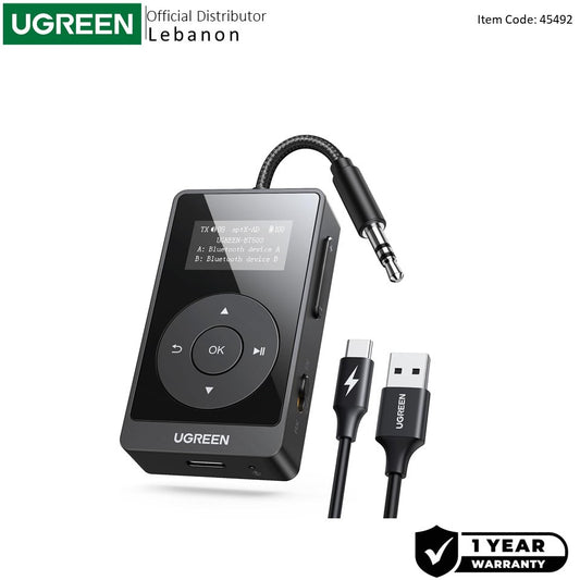 UGREEN, Premium Dual-Mode Bluetooth 5.3 Transmitter & Receiver For Superior Audio Experience - Bt503 45492