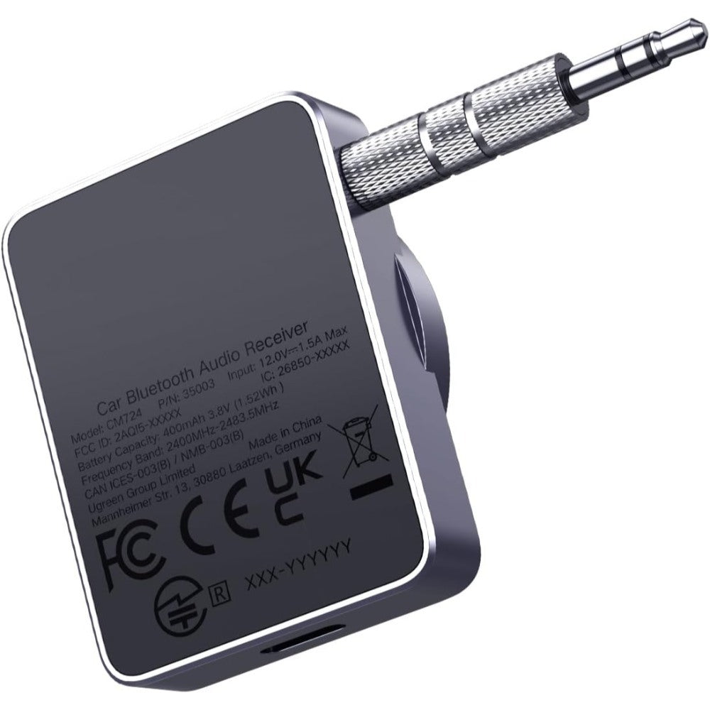 UGREEN, 5.4 Bluetooth Car Adapter ? Wireless Aux Receiver With Noise Cancellation - Cm724 35003