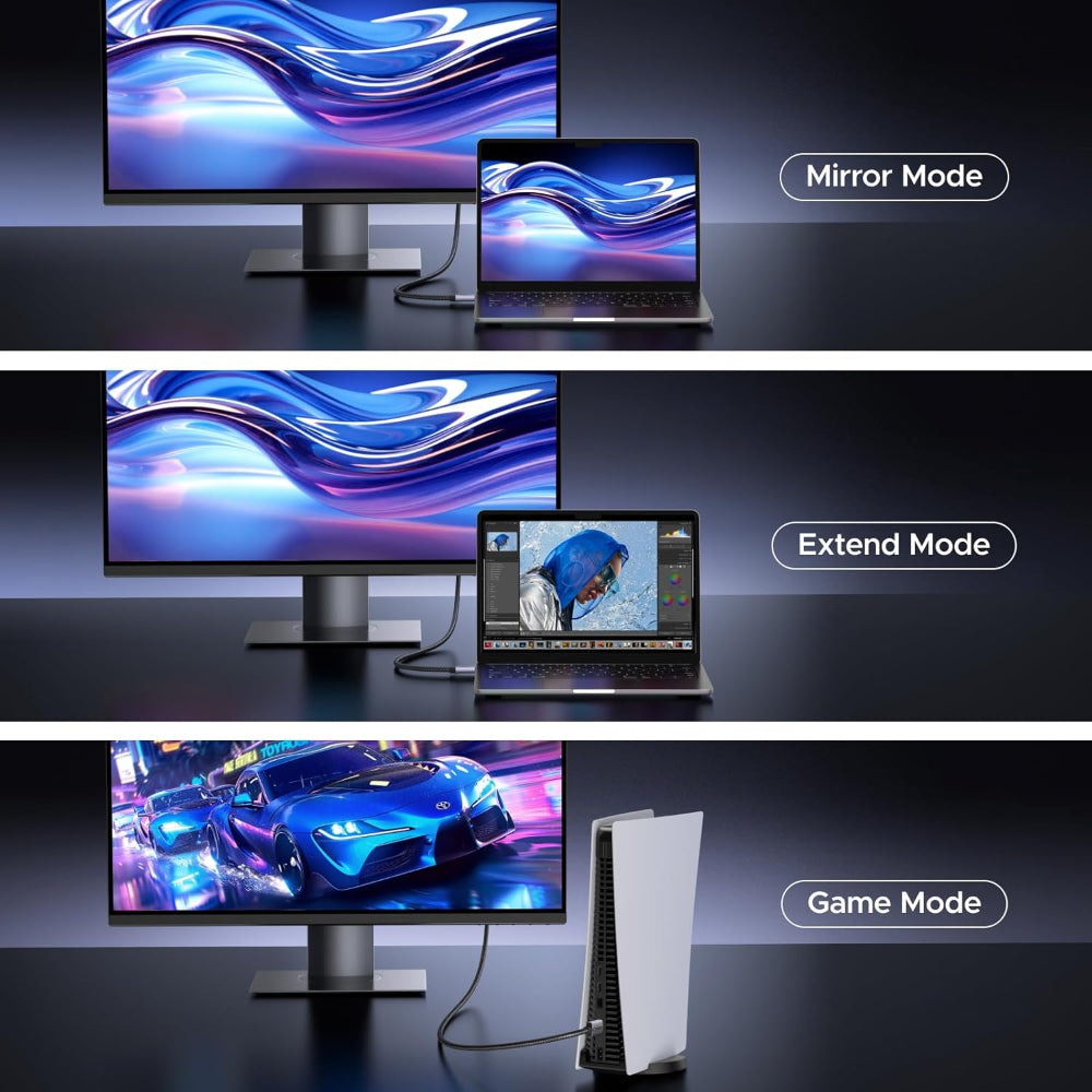 UGREEN 16K HDMI 2.2 Cable 96Gbps ? 8K@240Hz, 4K@480Hz, Dynamic HDR & eARC, Durable Braided & Aluminum Design - HD186 65900
