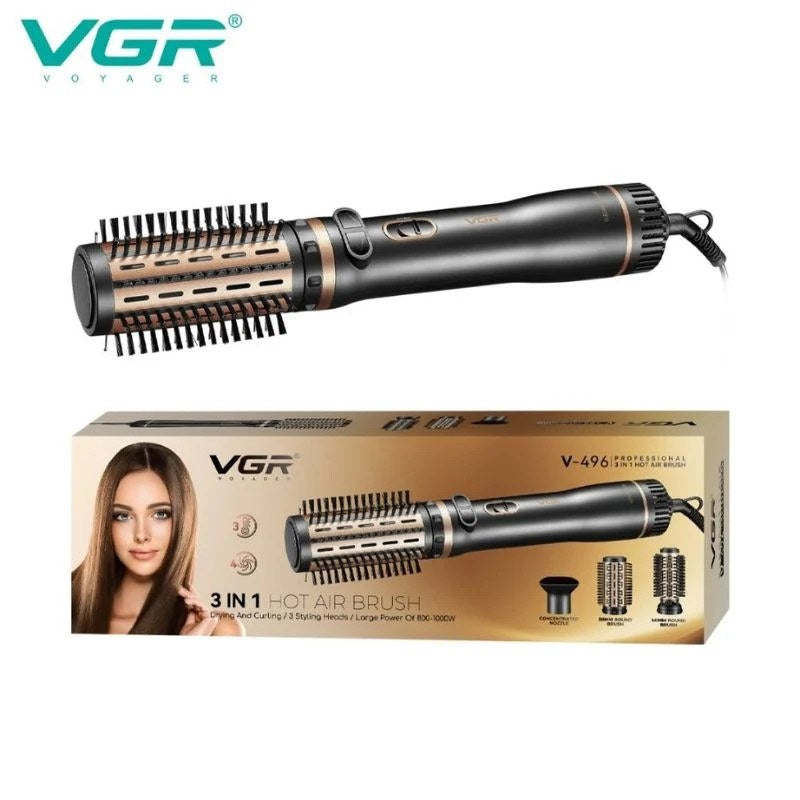 Vgr, V-496 Personal Care 3 In 1 Hot Air Brush Smooth Comb Electronic