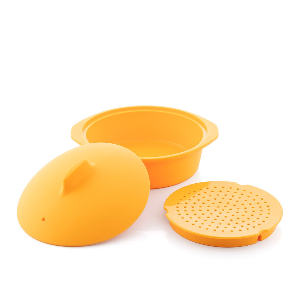 InnovaGoods, Multifunction Silicone Steamer With Recipes Silicotte, V0103315