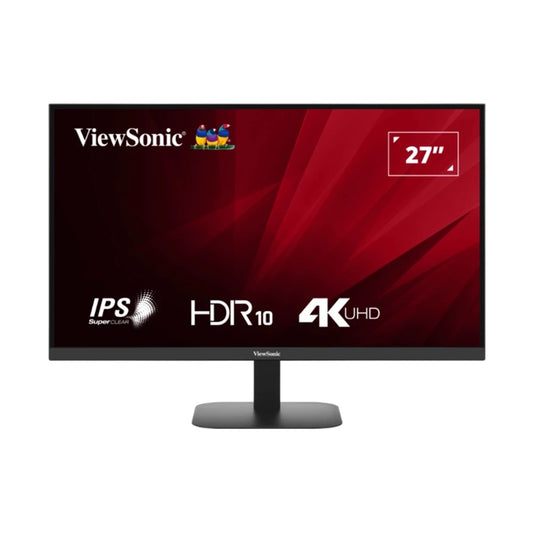 Viewsonic, Va2730-4K-Hd Uhd Three Sided Micro Border| Ips Technology |4Ms Response Time|Resolution: 3840X2160| Black| 60Hz | Blue Light Filter |Flicker Free |Anti Glare |Low Blue Light Screen For Comfortable Viewing | Contrast Ratio:1000:1| Viewing Angle