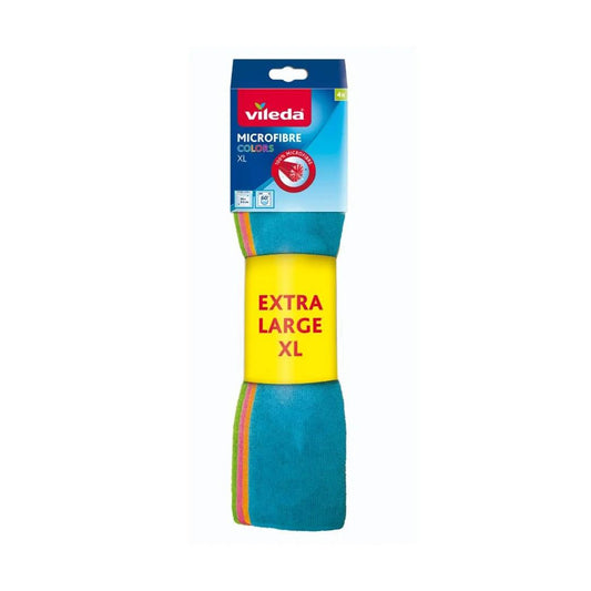 Vileda, Microfibre Colors XL, 100% Microfibre Cloth, 4 pcs. VIL-151071