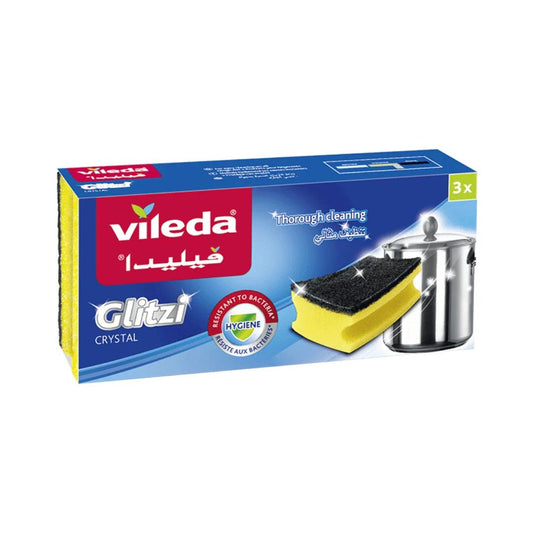 Vileda, Scourer Glitzi Crystal, Pack of 3, VIL-253227
