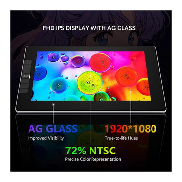 Veikk, Vk1200 Drawing Tablet, 11.6 Inch Full-Laminated Graphic Drawing Monitor,2 Battery-Free Pen And Tilt Function
