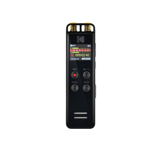 Kodak High-Intensity Voice Recorder, Advanced Mini Rechargeable Dictaphone with Voice Command, MP3 Player, and Listening Device, VRC550