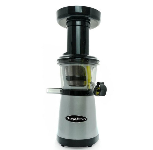 Omega, Vertical Masticating Juicer, Silver Low Speed