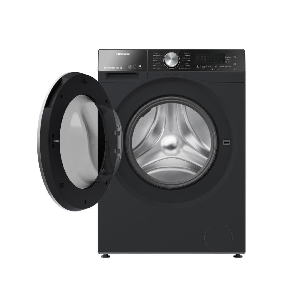 Hisense, Washer Front Load 9kg 1400rpm Inverter Steam Titanium