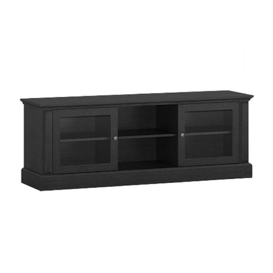 Antique Wooden Television Table With Glass Door, For Televisions Up To 65 Inch