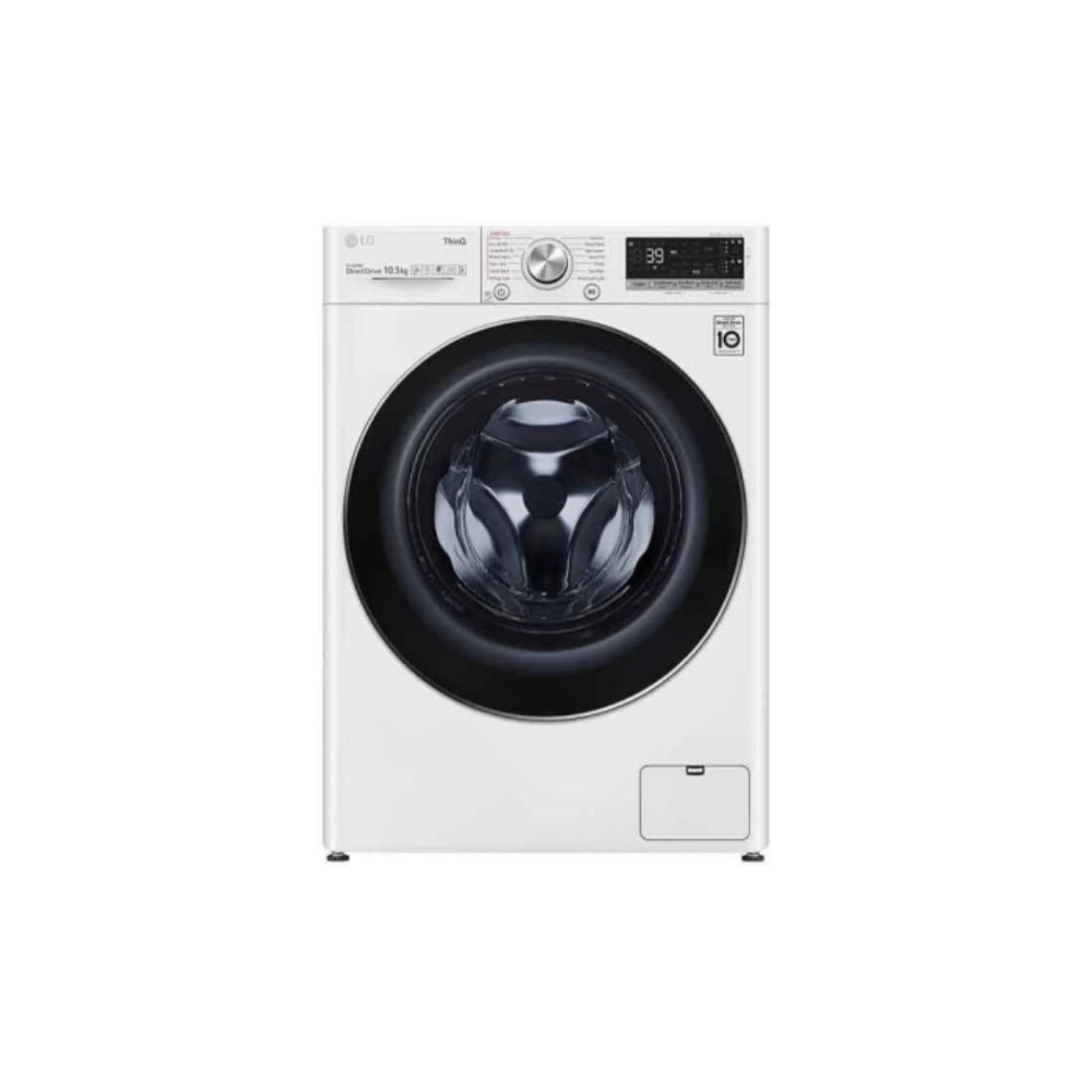 LG, Washing Machine 10.5 KG 1400RPM Direct Drive Motor, ThinQ, Inverter, Steam Function, White