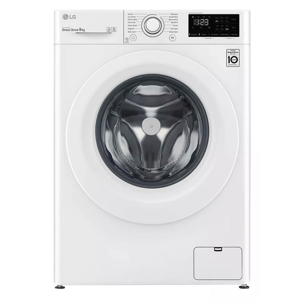 LG,Washing Machine 9Kg 1400Rpm Direct Drive Inverter Motor, White