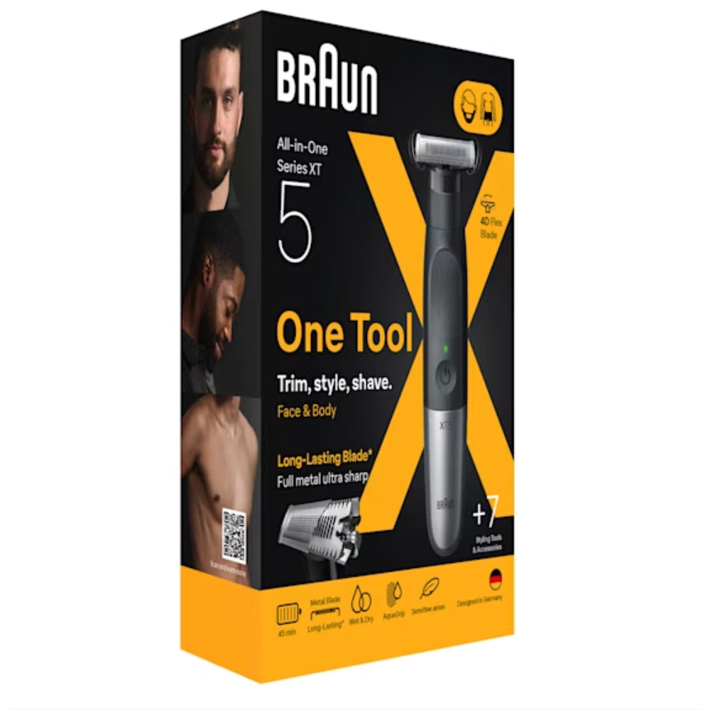 Braun Hybrid Trimmer Face and Body with 4D-Flex Blade, XT5100