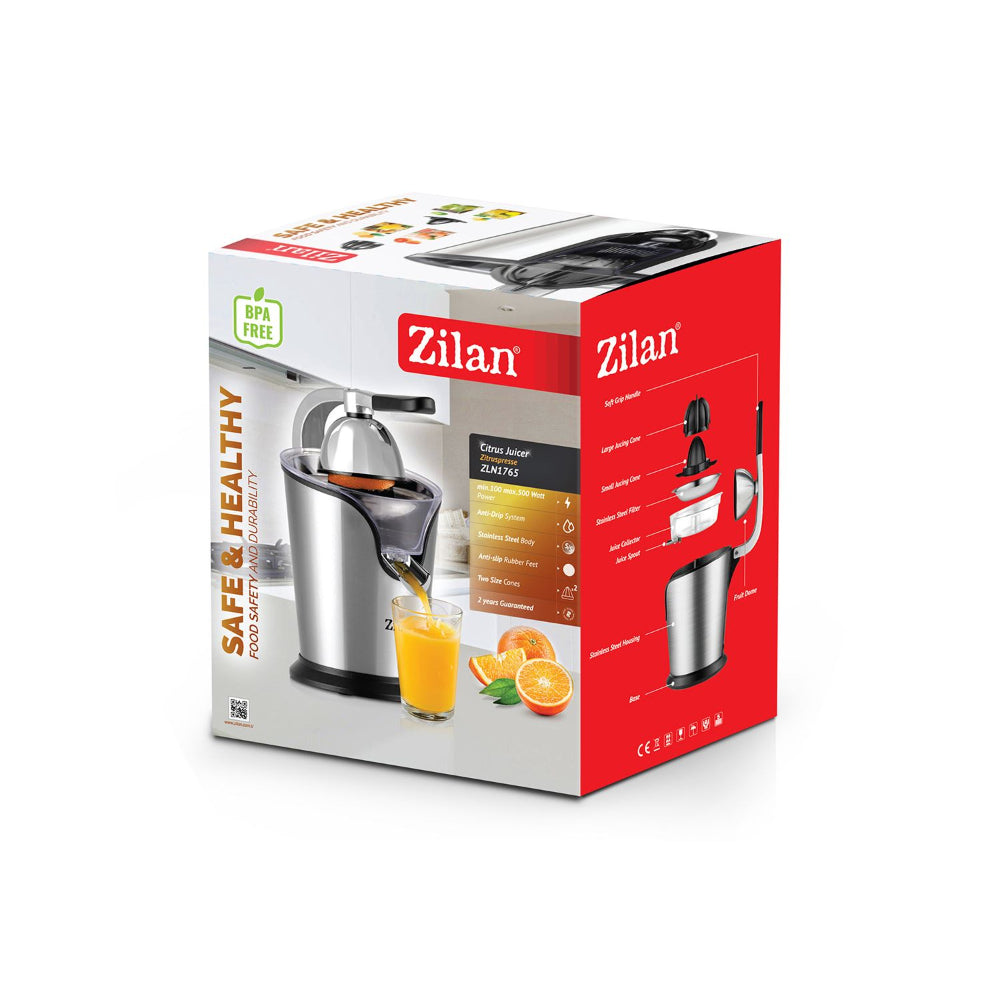 Zilan Citrus Juicer Stainless Steel Body, 100-500W, ZLN1765