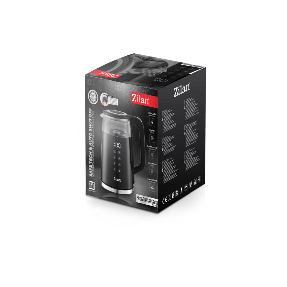 Zilan, Digital Double Wall Kettle, 1.7L, 1850-2200W, ZLN7859