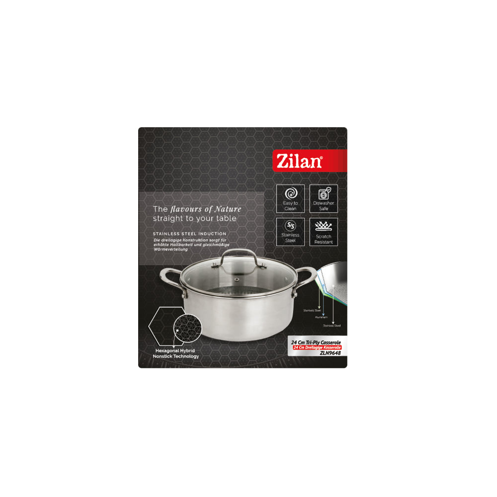 Zilan, TRI-PlY Casserole 24CM, ZLN9648